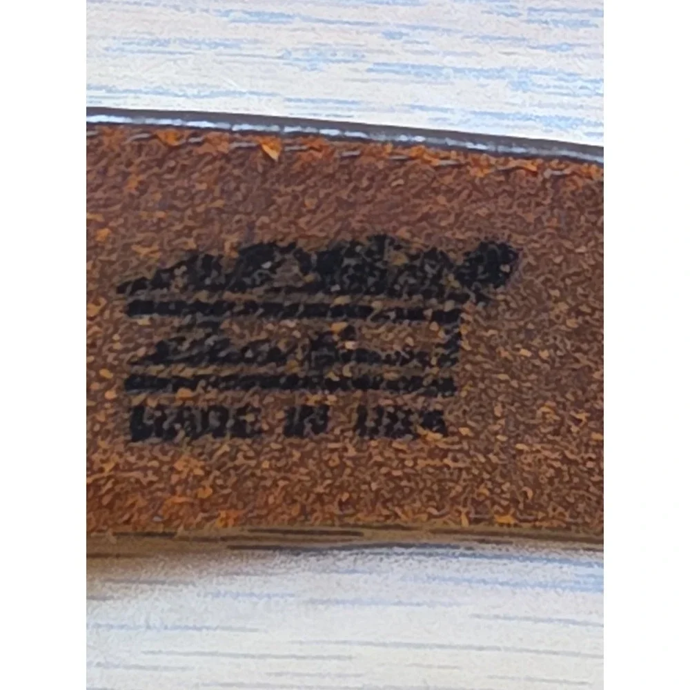 Vintage Ranger Western Levi's Belt Brass Buckle Genuine Leather  W 34 EUC
